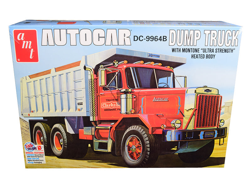 Skill 3 Model Kit Autocar DC-9964B Dump Truck 1/25 Scale Model by AMT free shipping USA