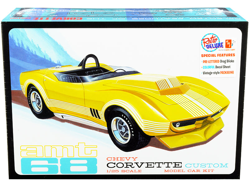 Skill 2 Model Kit 1968 Chevrolet Corvette Custom 1/25 Scale Model by AMT free shipping USA
