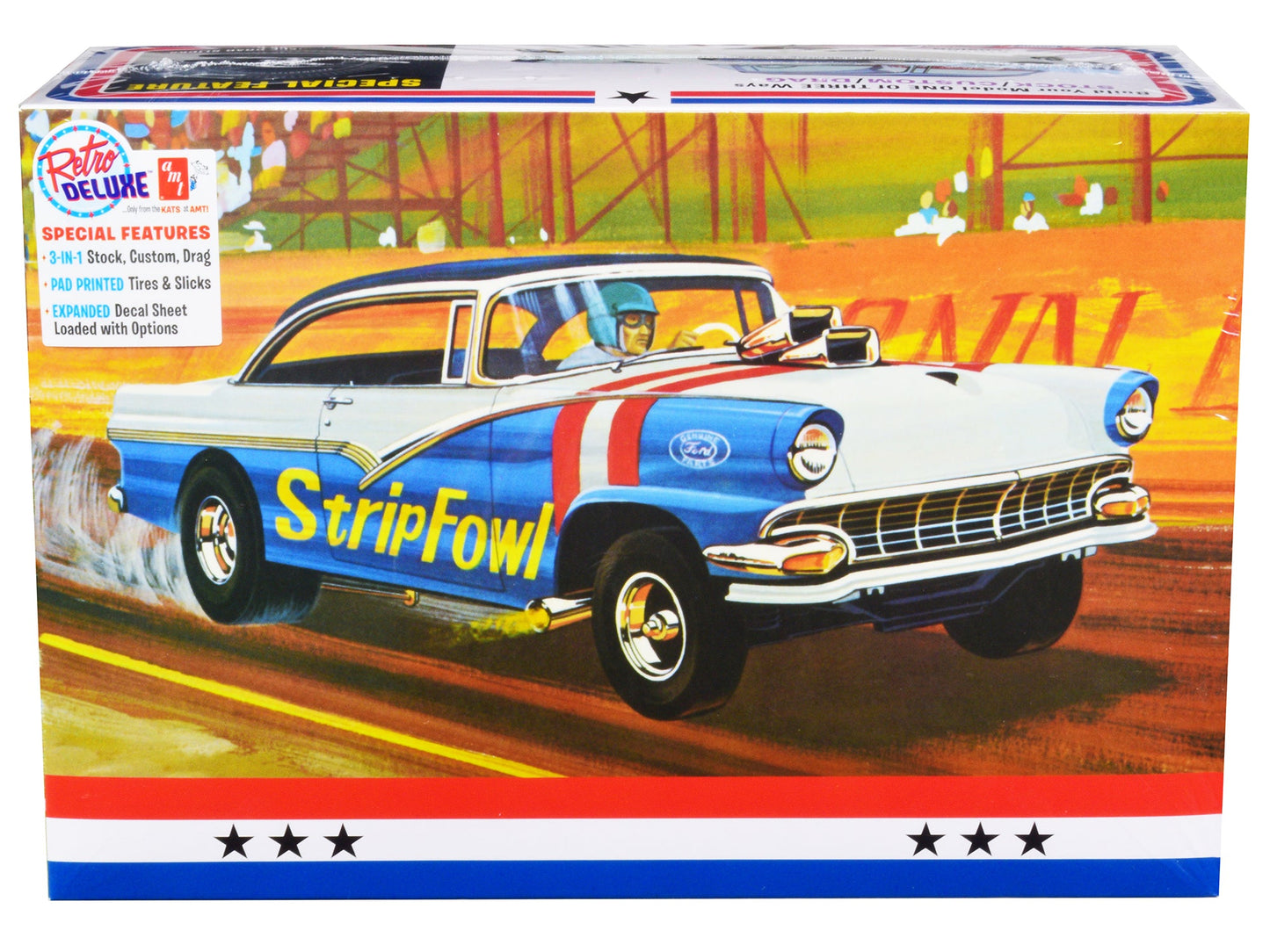 Skill 2 Model Kit 1956 Ford Victoria Hardtop 3 in 1 Kit 1/25 Scale Model by AMT free shipping USA