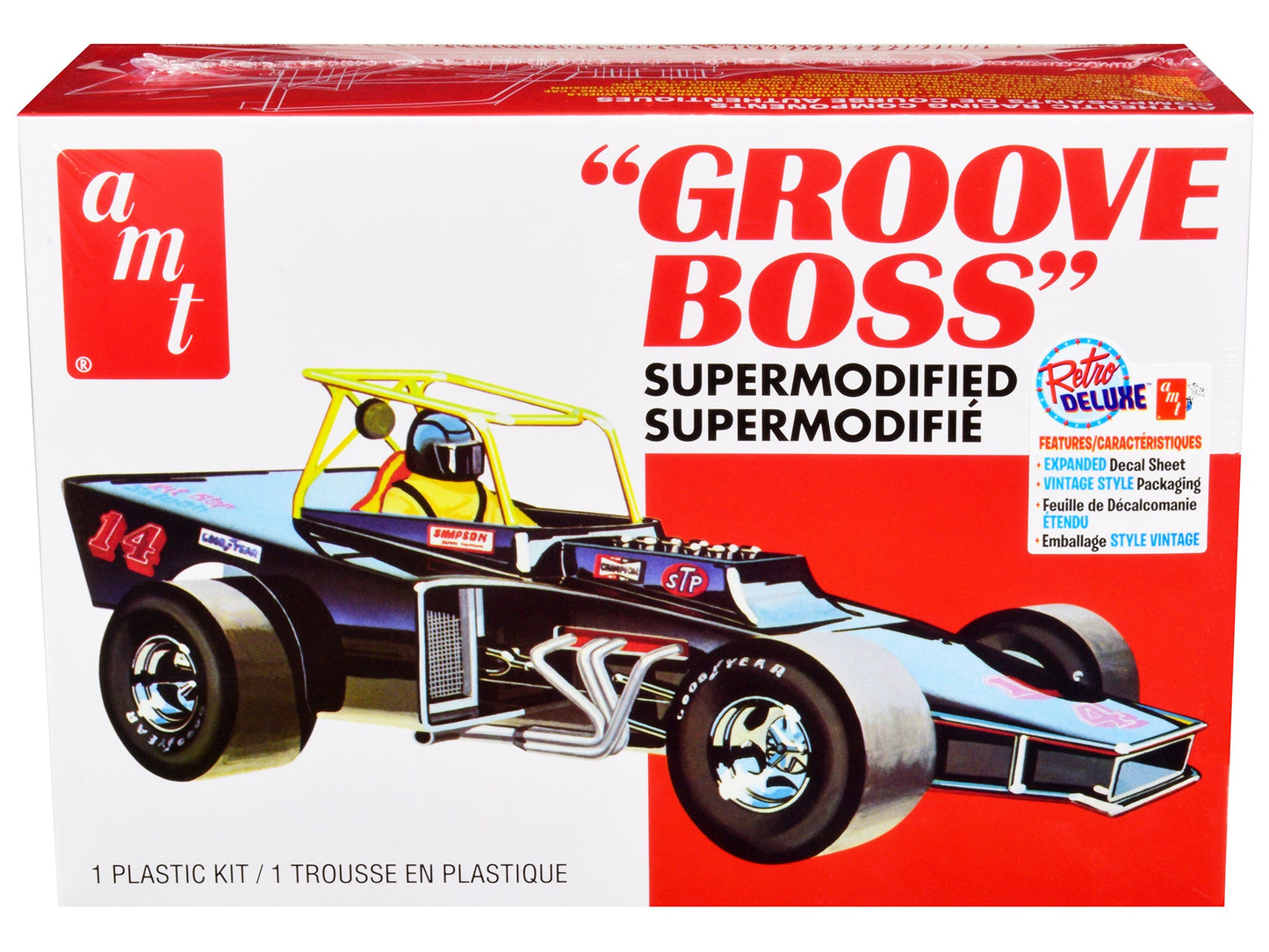 Skill 2 Model Kit "Groove Boss" Supermodified Racer 1/25 Scale Model by AMT free shipping USA