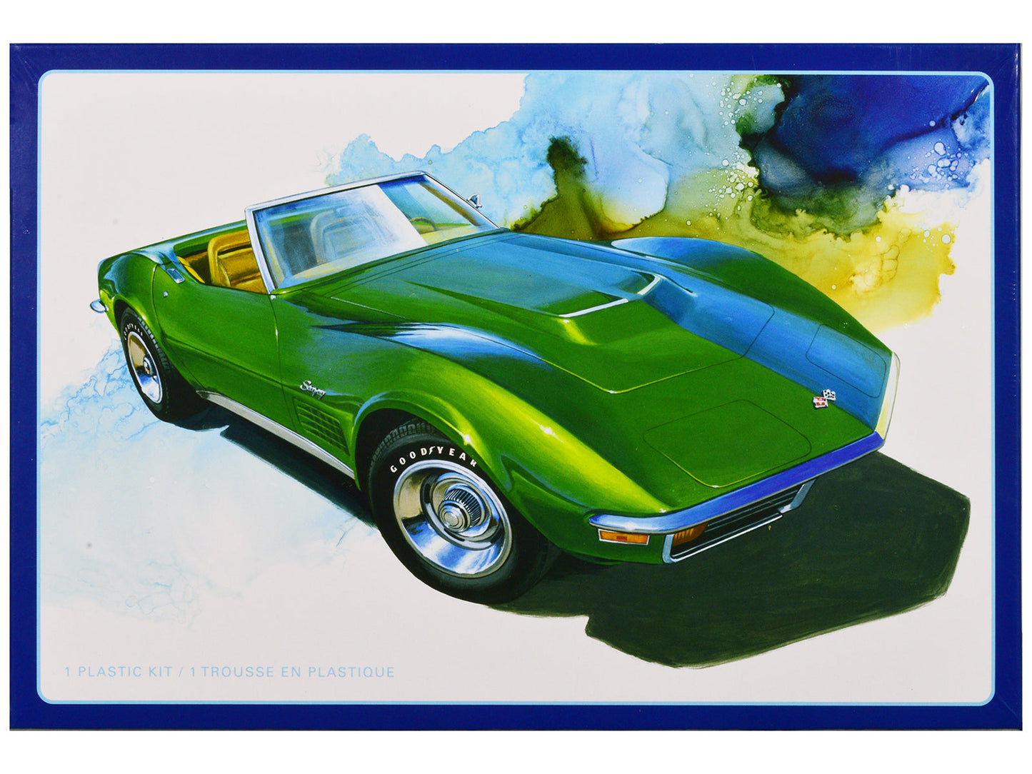Skill 2 Model Kit 1972 Chevrolet Corvette Roadster 1/25 Scale Model by AMT free shipping USA