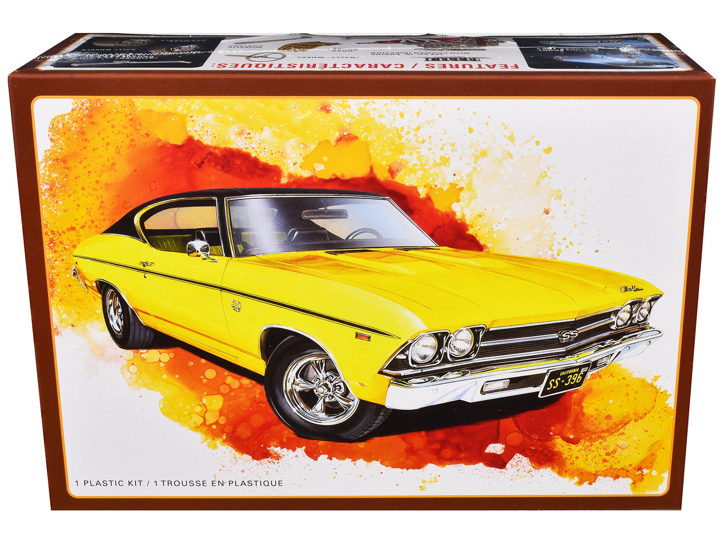 Skill 2 Model Kit 1969 Chevrolet Chevelle SS 396 1/25 Scale Model by AMT free shipping USA