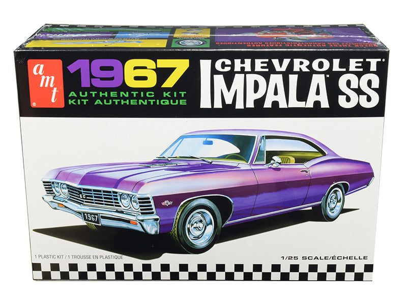 Skill 2 Model Kit 1967 Chevrolet Impala SS 1/25 Scale Model by AMT free shipping USA