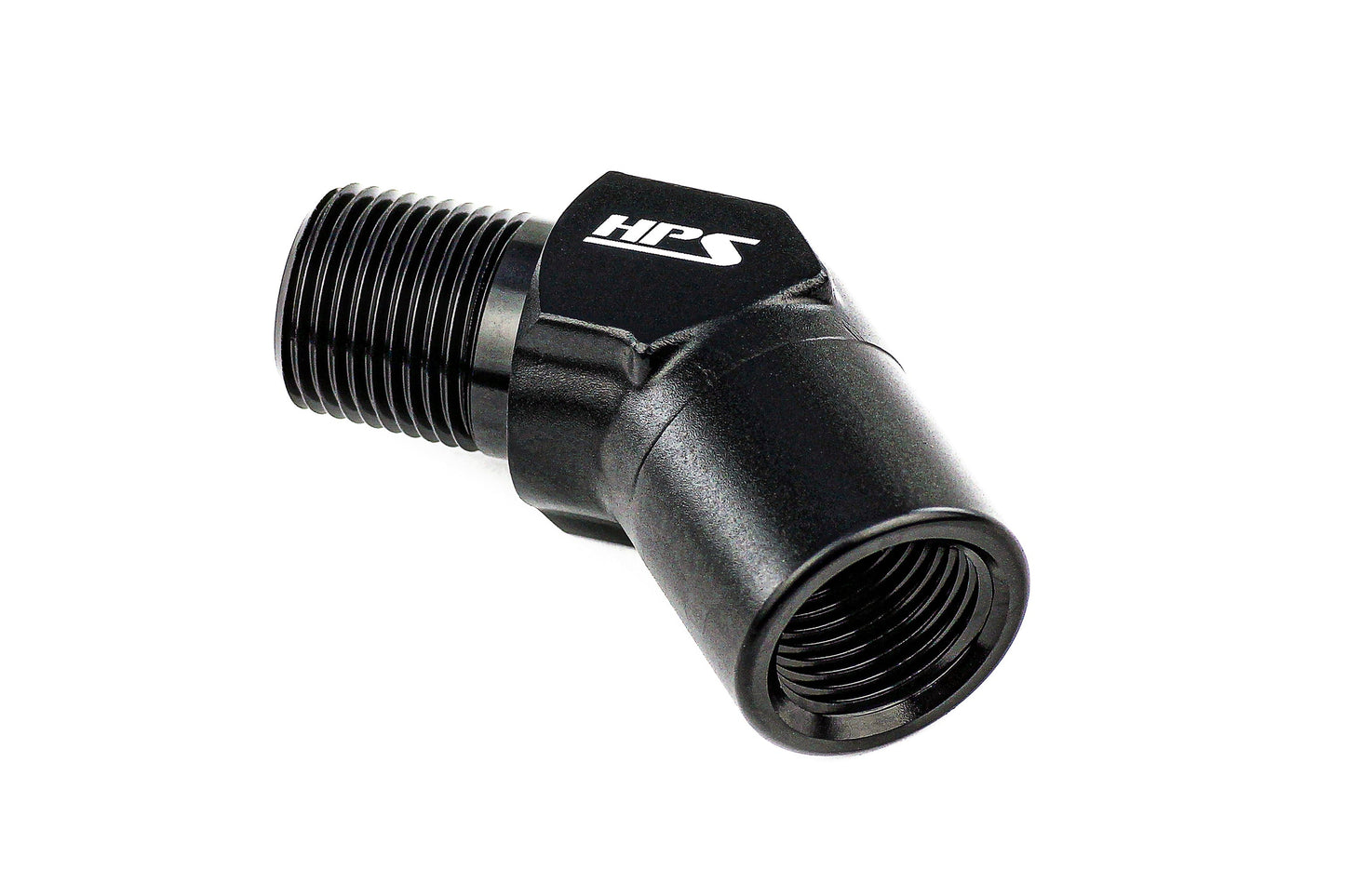 HPS Performance Products NPT Male To NPT Female Adapter, Aluminum, Black