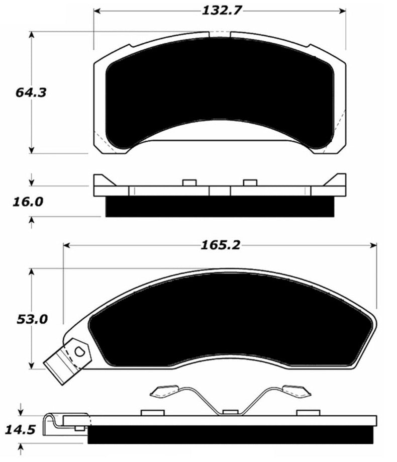 Porterfield Brake Pads for 1982 FORD THUNDERBIRD 10" R/Drums