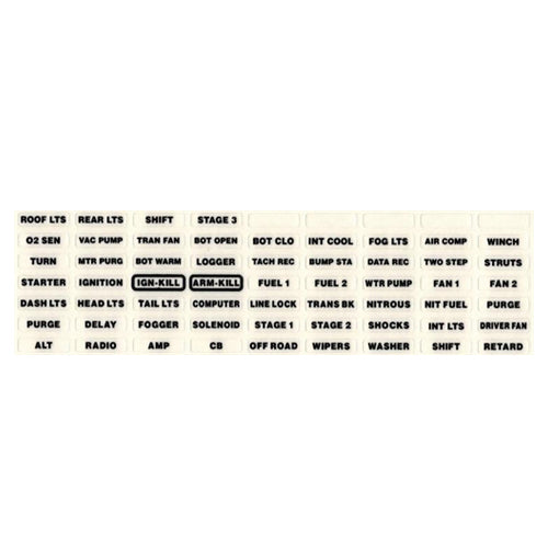 Label Set - Electronic Flat Touch Model - LB1