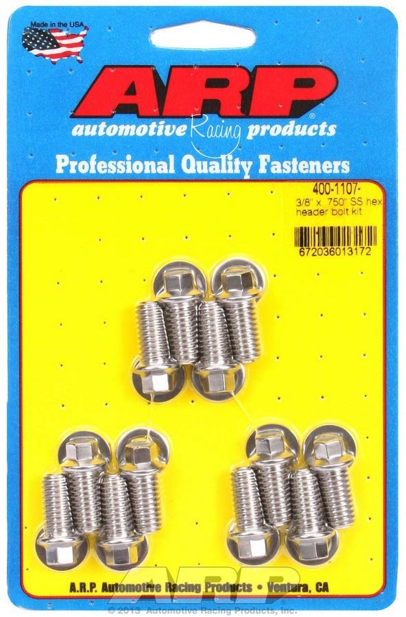 S/S Header Bolt Kit - 3/8 x .750 UHL (12) - 4001107