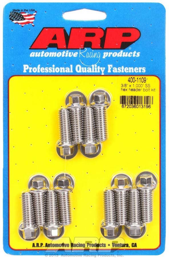 S/S Header Bolt Kit - 3/8 x 1.00 UHL (12) - 4001109