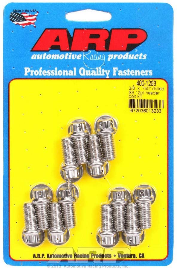 S/S Header Bolt Kit - 3/8 x .750 UHL (12) - 4001203