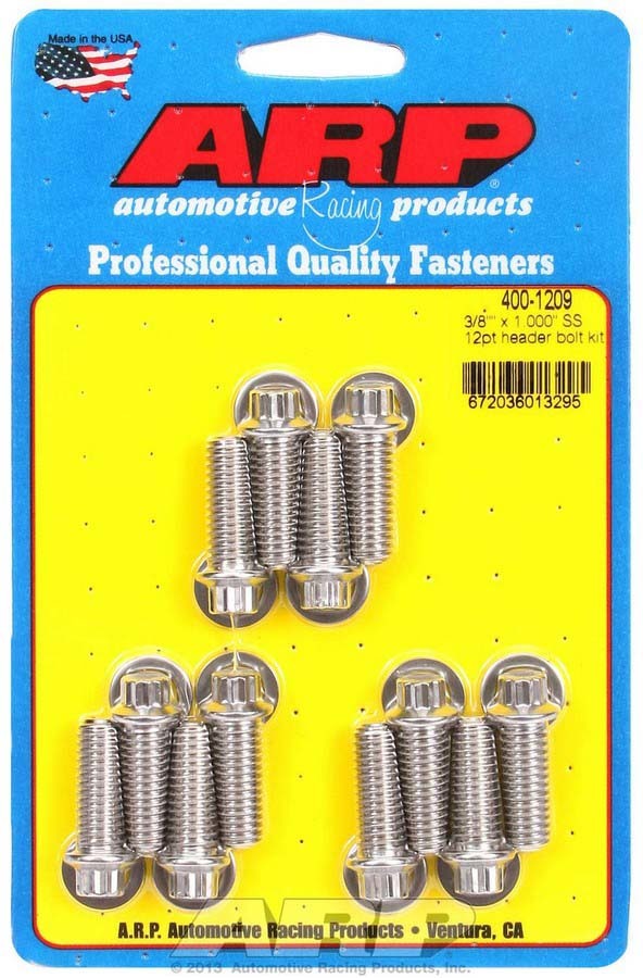 S/S Header Bolt Kit - 3/8 x 1.00 UHL (12) - 4001209