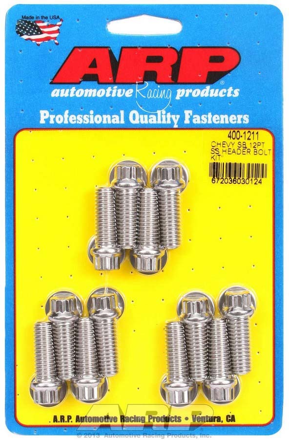 S/S Header Bolt Kit - 3/8 x 1.00 UHL (12) - 4001211