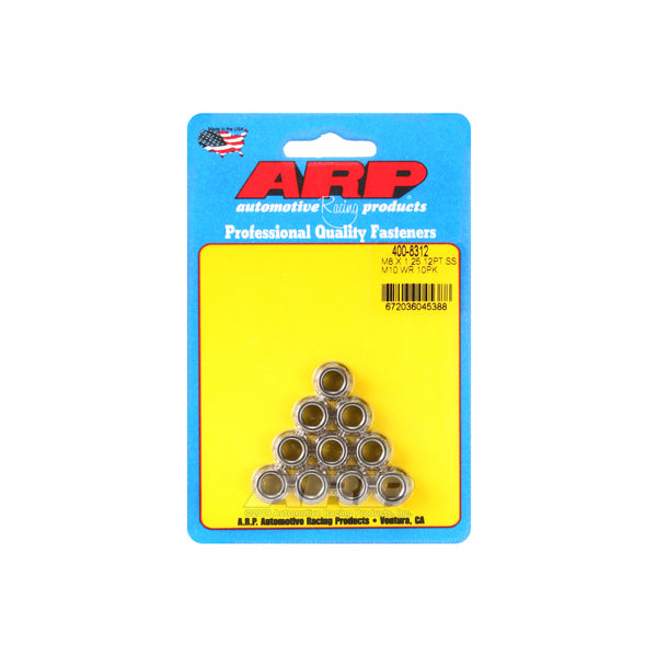 12pt SS Nut 8mm x 1.25 10pk - 4008312