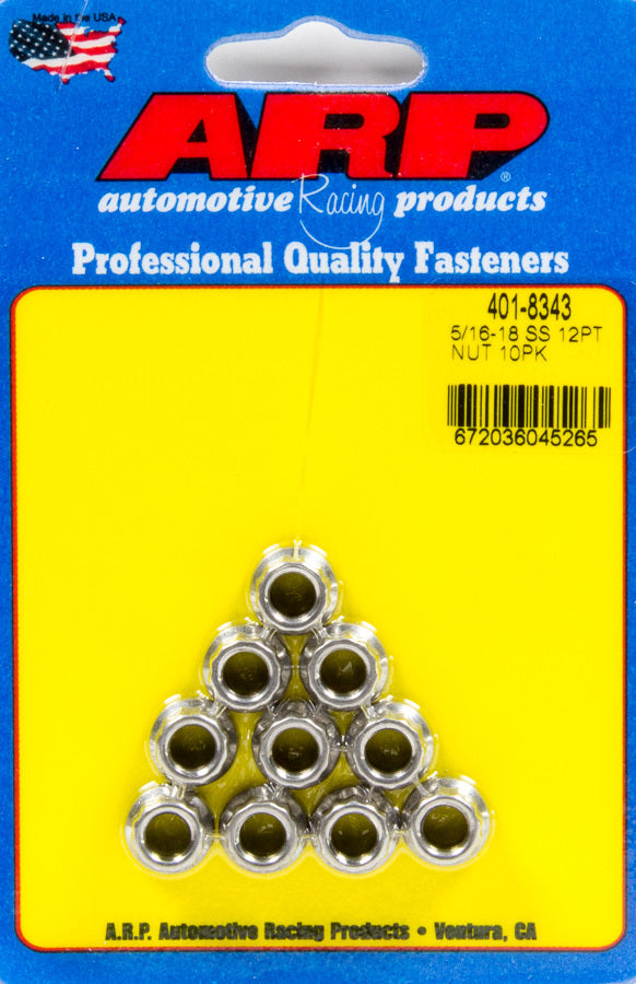 S/S 12pt. Nut - 5/16-18 10pk - 4018343