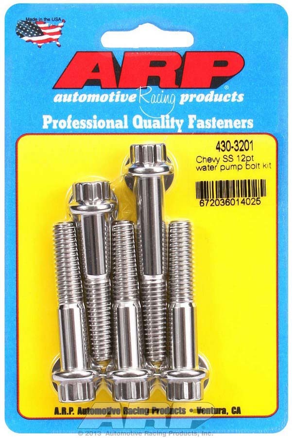 S/S Water Pump Bolt Kit Chevy 12pt. - 4303201
