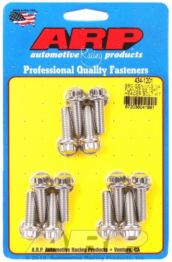S/S Header Bolt Kit - 12pt. GM LS - 4341201