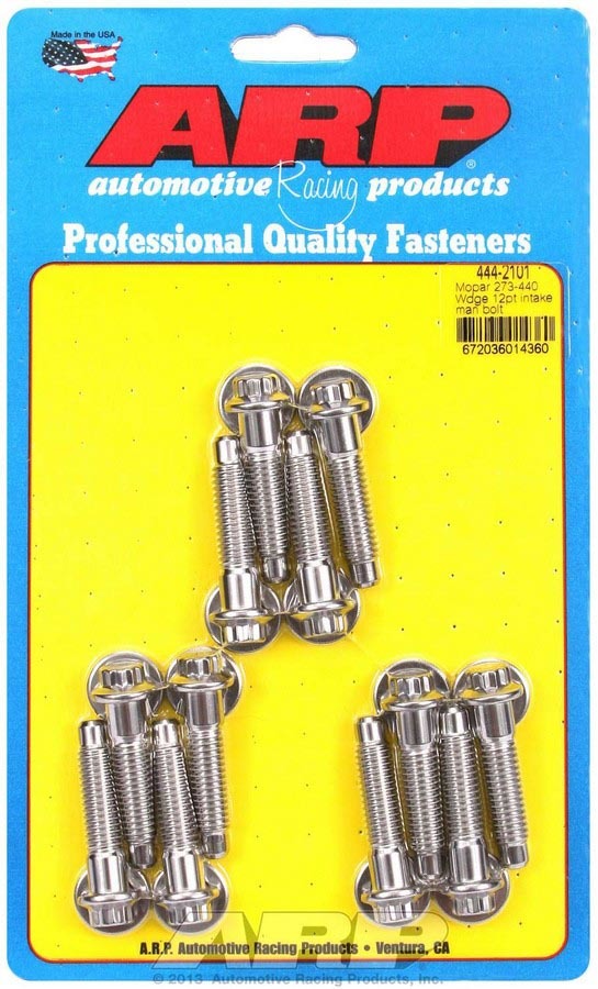 Intake Bolt Kit Mopar 12-Point Stainless - 4442101