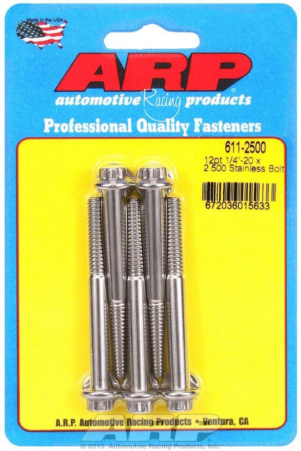 S/S Bolt Kit - 12pt. (5) 1/4-20 x 2.500 - 6112500