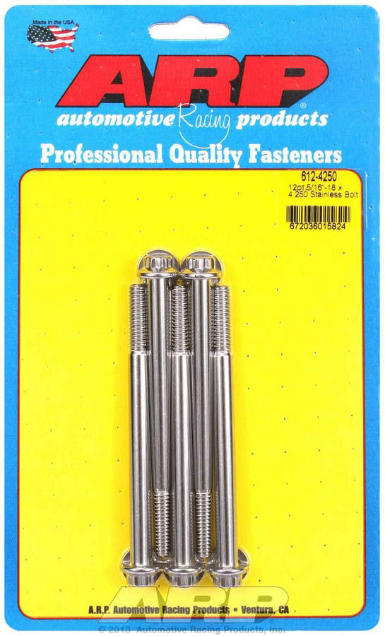 S/S Bolt Kit - 12pt. (5) 5/16-18 x 4.250 - 6124250