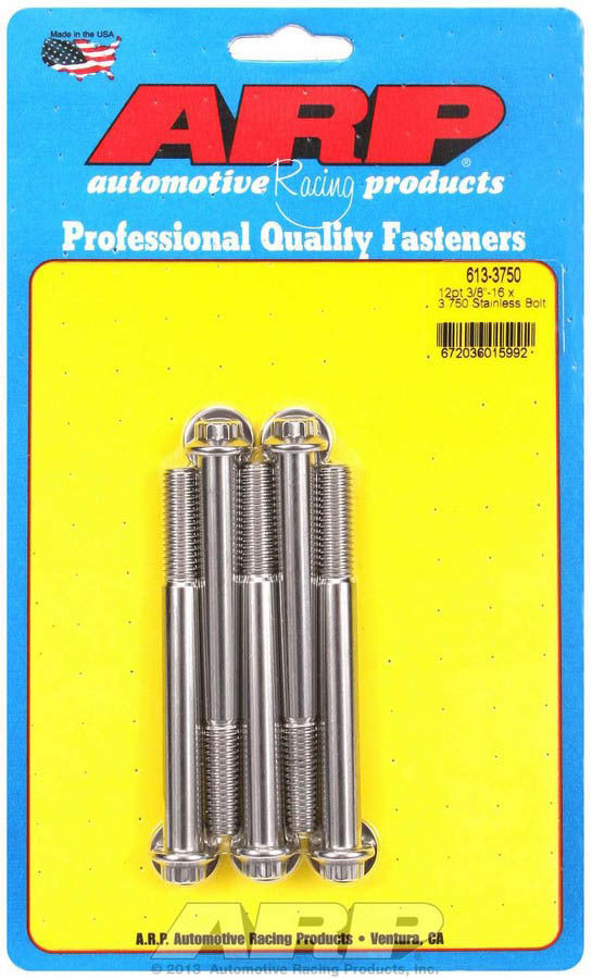 S/S Bolt Kit - 12pt. (5) 3/8-16 x 3.750 - 6133750