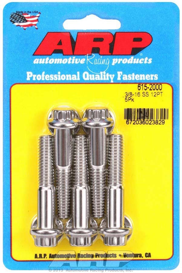 S/S Bolt Kit - 12pt. (5) 3/8-16 x 2.000 - 6152000