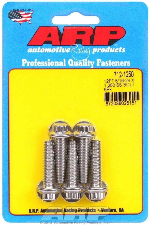 S/S Bolt Kit - 12pt. (5) 5/16-24 x 1.250 - 7121250
