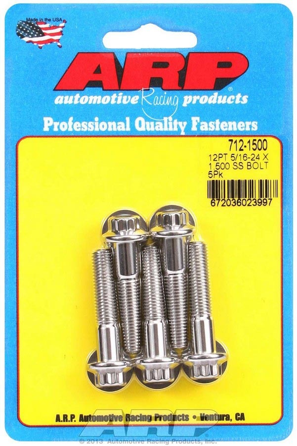 S/S Bolt Kit - 12pt. (5) 5/16-24 x 1.500 - 7121500