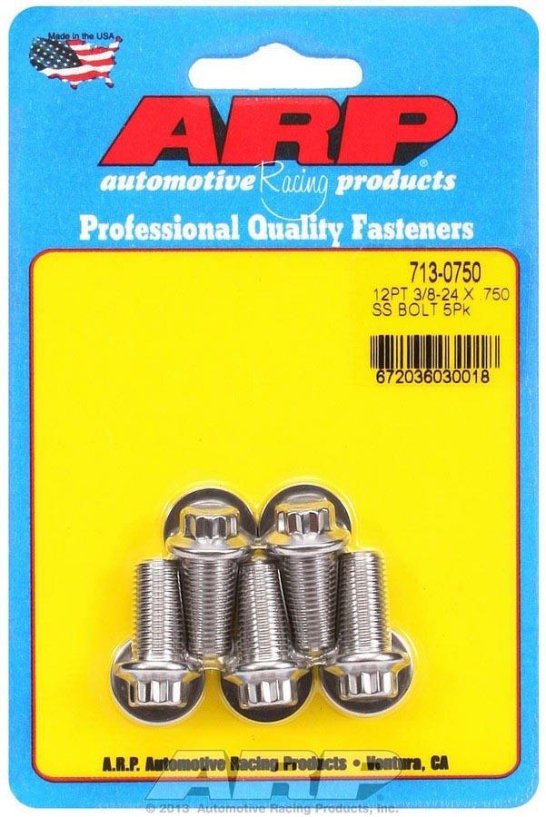S/S Bolt Kit - 12pt. (5) 3/8-24 x .750 - 7130750