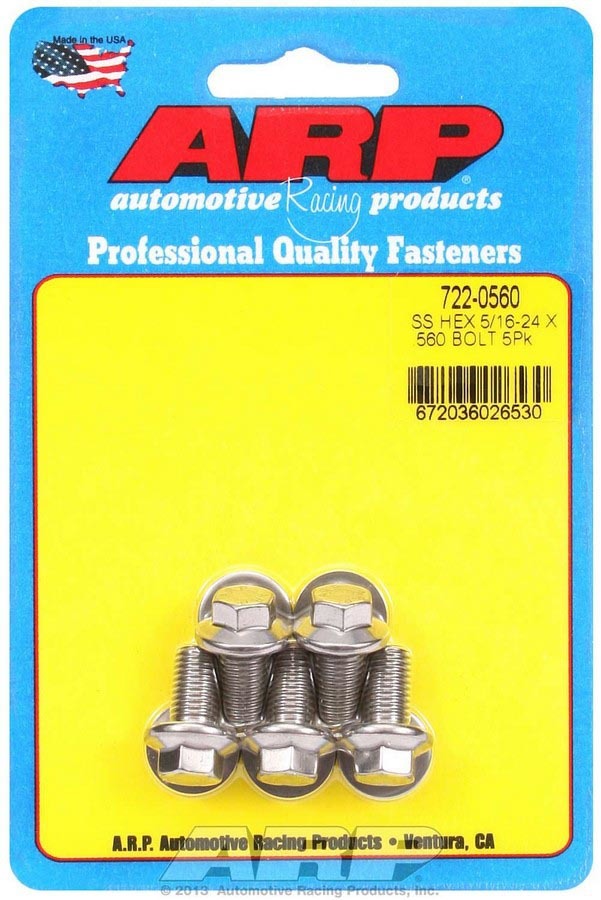 S/S Bolt Kit - 6pt. (5) 5/16-24 x .560 - 7220560