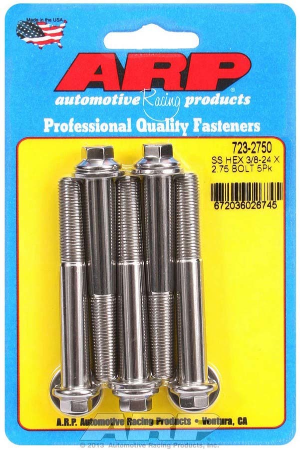 S/S Bolt Kit - 6pt. (5) 3/8-24 x 2.750 - 7232750