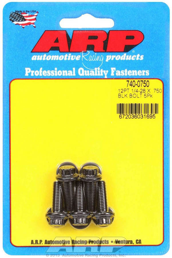 Bolt Kit - 12pt. (5) 1/4-28 x .750 - 7400750