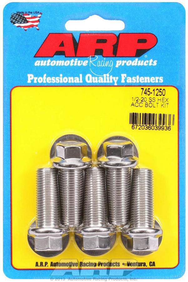 S/S Bolt Kit - 6pt. (5) 1/2-20 x 1.250 - 7451250