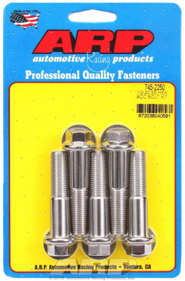 S/S Bolt Kit - 6pt. (5) 1/2-20 x 2.250 - 7452250