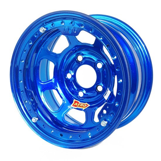 15x8 4in 5.00 Blue Chrome Beadlock Wheel - 53985040BLU