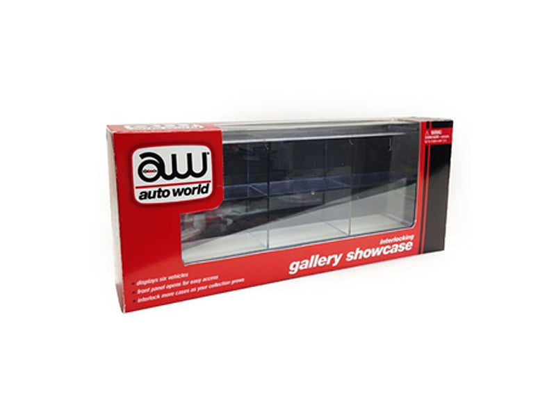 6 Car Interlocking Collectible Display Show Case for 1/64 Scale Model Cars by Auto World free shipping USA