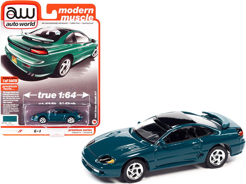 Rapid Vehicles 1993 Dodge Stealth R/T Peacock Green with Black Top "Modern Muscle" Limited...