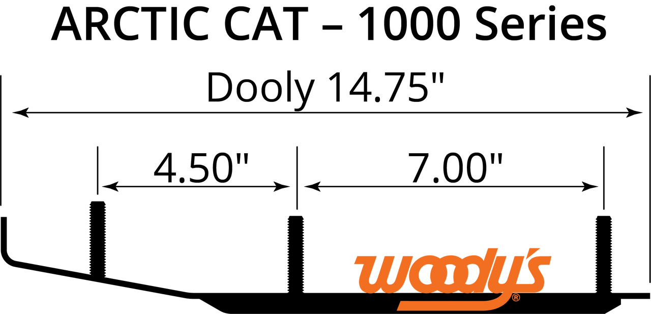 Woodys Dooly Carbide Wear Rods - 6in. - DA6-1000