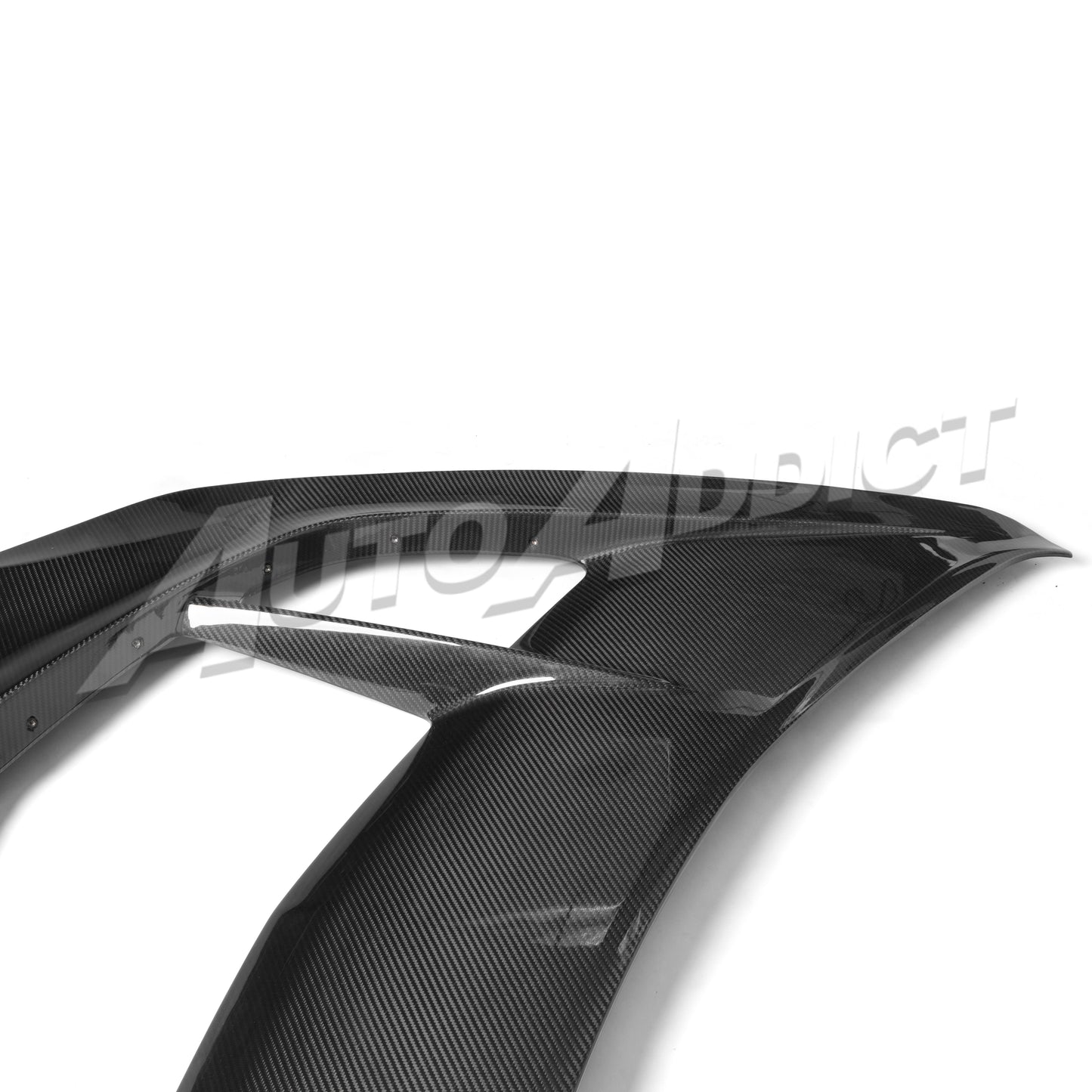 Auto Addict USA C8 ZR1 premium dry carbon fiber hood installed front view
