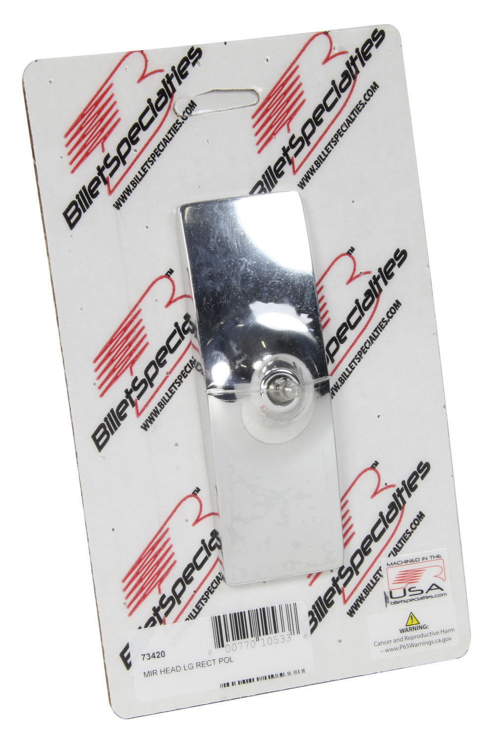 Mirror Head Lg Rectang Polish - 73420