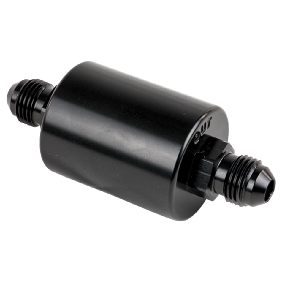In Line Fuel Filter -6AN Ends Black - BLK42230