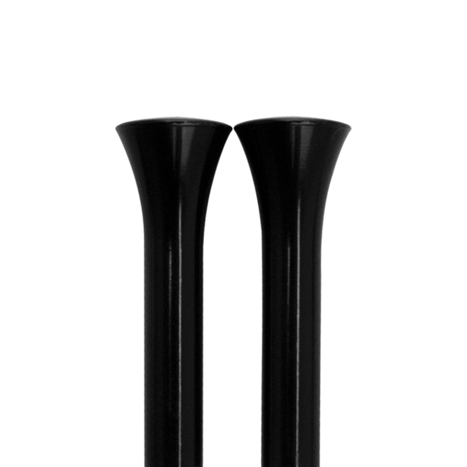 Door Lock Knobs Tri-Five Smooth Black Pair - BLK45930