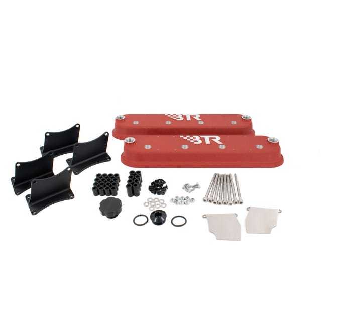 Valve Covers w/Coil Mounts - Red - VCA02REDCM