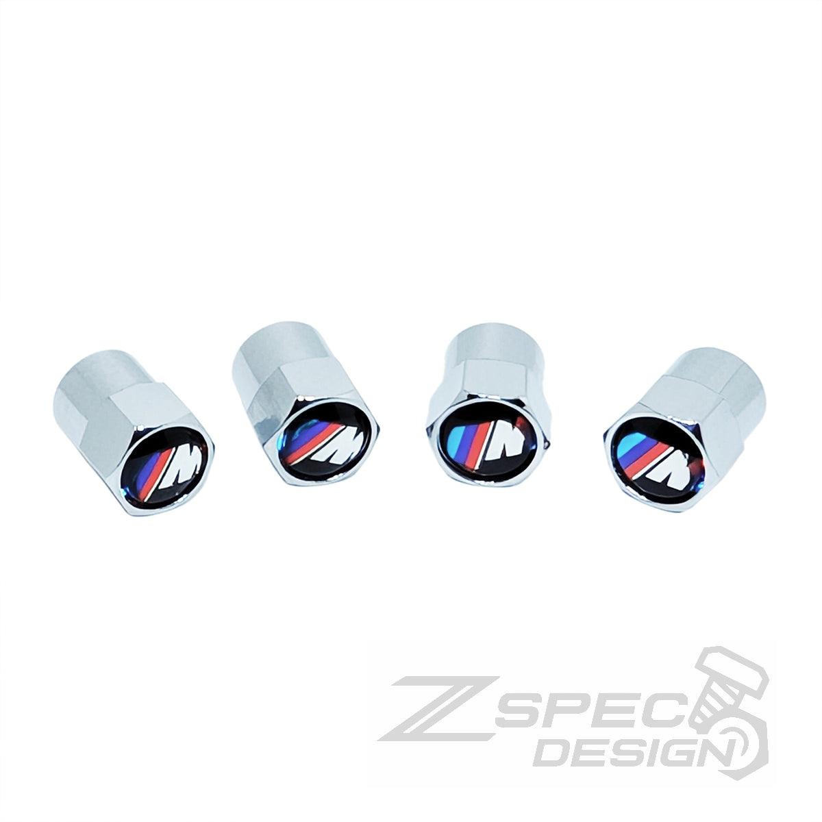Chrome Valve Stem Tire Caps, Style: BMW M-Power