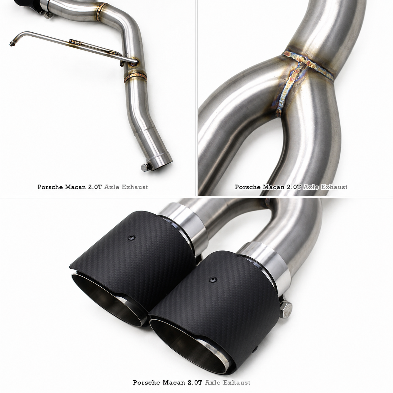 Stainless Steel Axle Back Exhaust for Porsche Macan Turbo 2.0 14-18