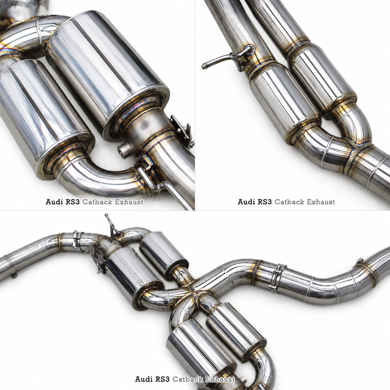 Stainless Valved Catback Exhaust System for Audi RS3 TTRS 2.5T
