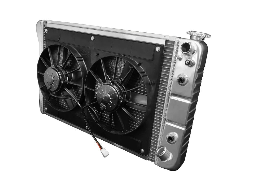Radiator w/Fans C-10 Trk LS 67-72 Auto Trans Raw - 326139018A