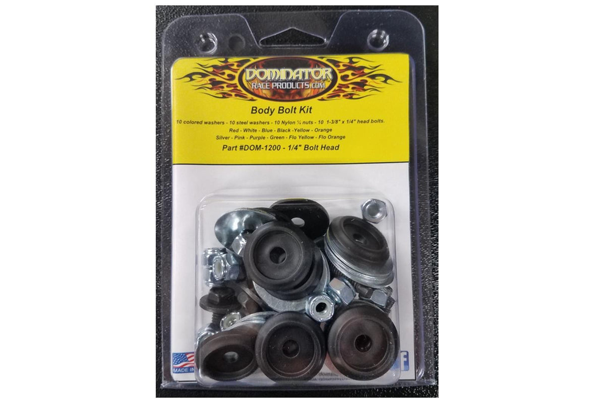 Body Bolt Kit Black Hex Head - DOM1200BBK