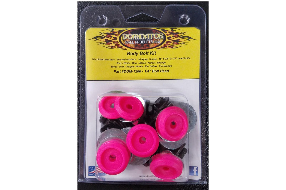 Body Bolt Kit Pink Hex Head - DOM1200BPK