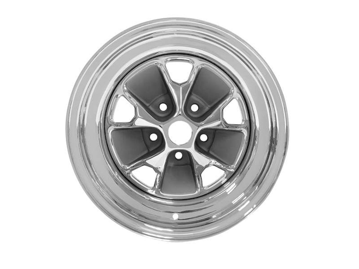 15 x 7 Mustang Styled Steel Wheel Chrome - C5ZZ1007CR