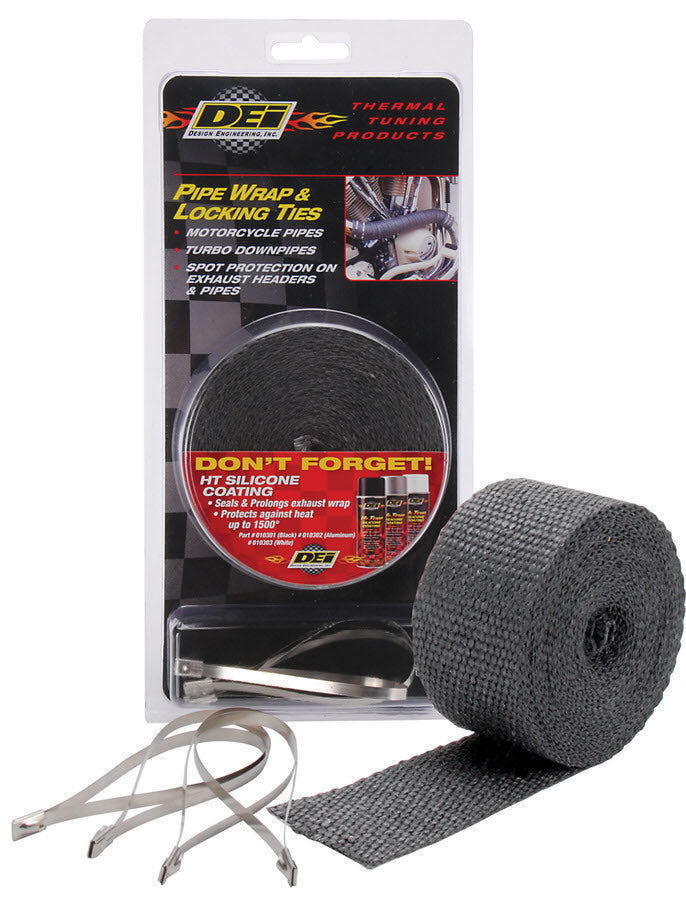 Exhaust Wrap Kits-Kit - Pipe Wrap & Locking Tie - 10119