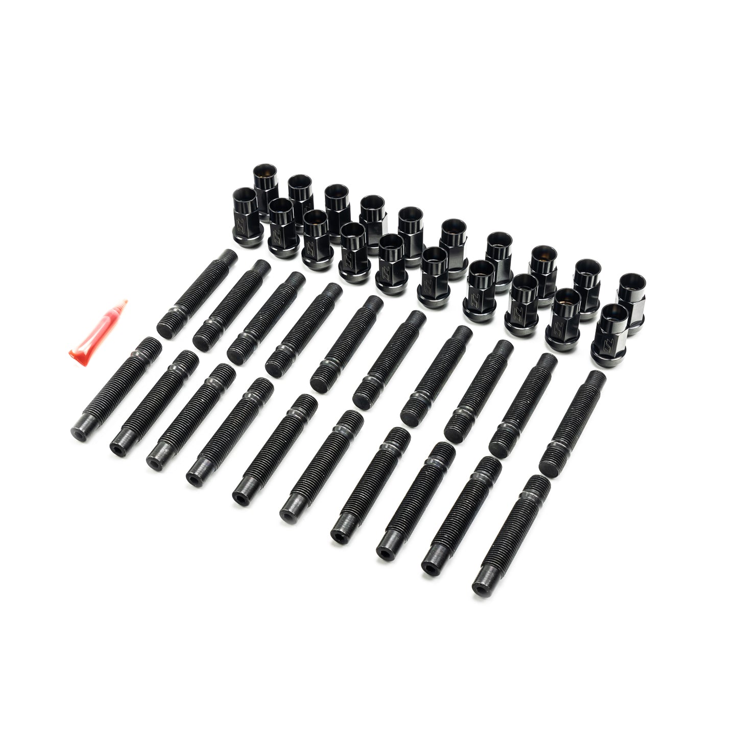 T1 Huracan/R8 Lug Stud Conversion Kit – Taper Seat – Black Anodized